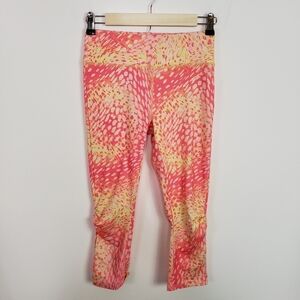 Danskin Now Athletic crop Legging neon animal print leopard